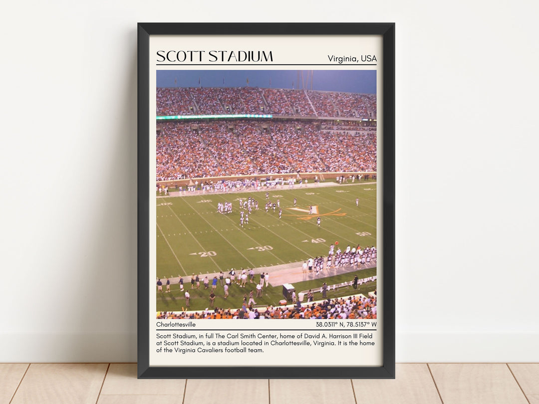 Scott Stadium Football Minimal Wall Art