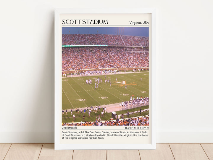 Scott Stadium Football Minimal Wall Art