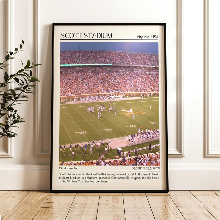 Scott Stadium Football Minimal Wall Art