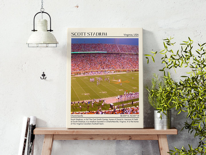 Scott Stadium Football Minimal Wall Art