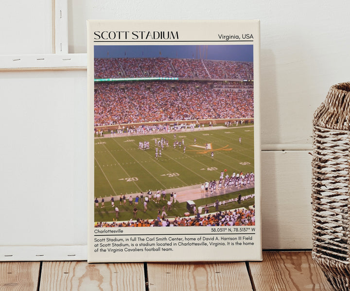 Scott Stadium Football Minimal Wall Art