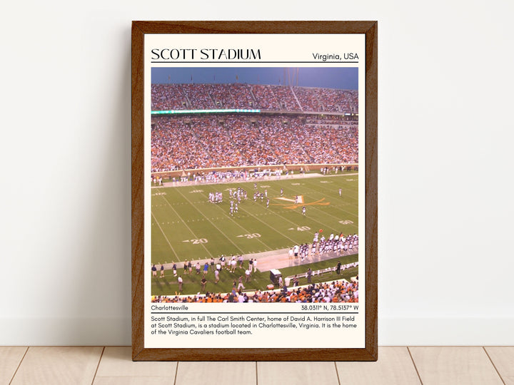 Scott Stadium Football Minimal Wall Art