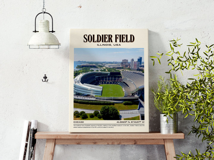 Soldier Stadium Football Retro Wall Art