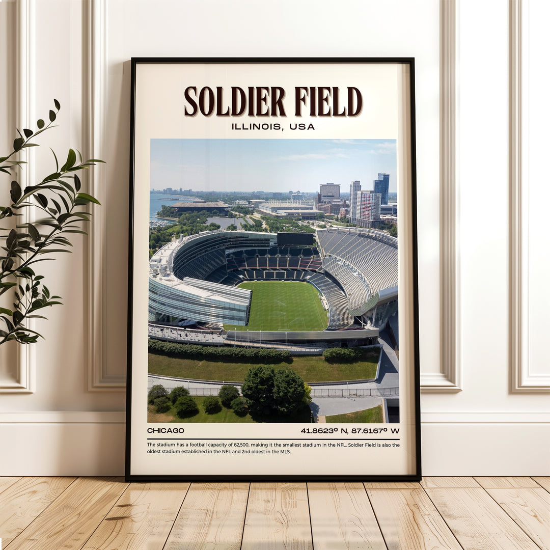 Soldier Stadium Football Retro Wall Art