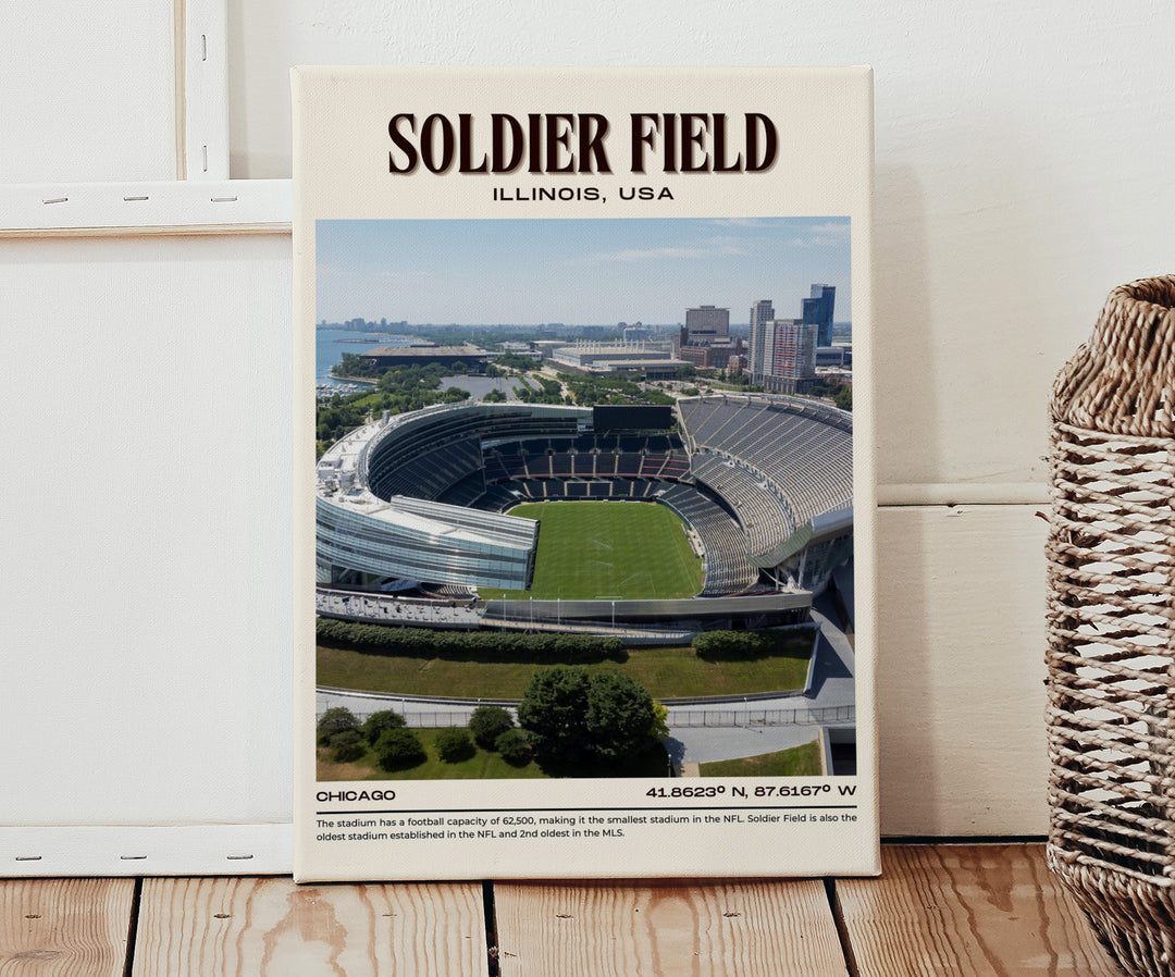 Soldier Stadium Football Retro Wall Art