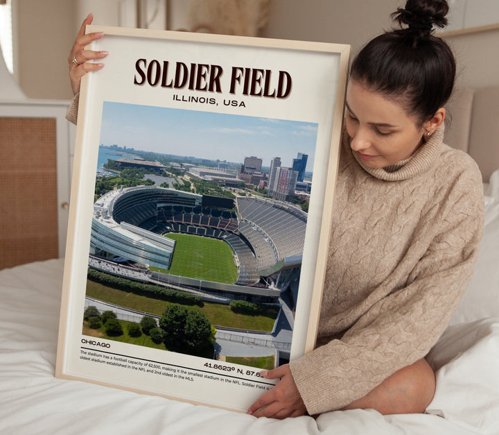 Soldier Stadium Football Retro Wall Art