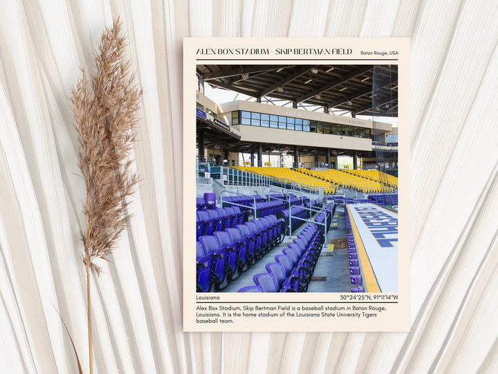 Alex Box Stadium - Skip Bertman Field Baseball Minimal Wall Art