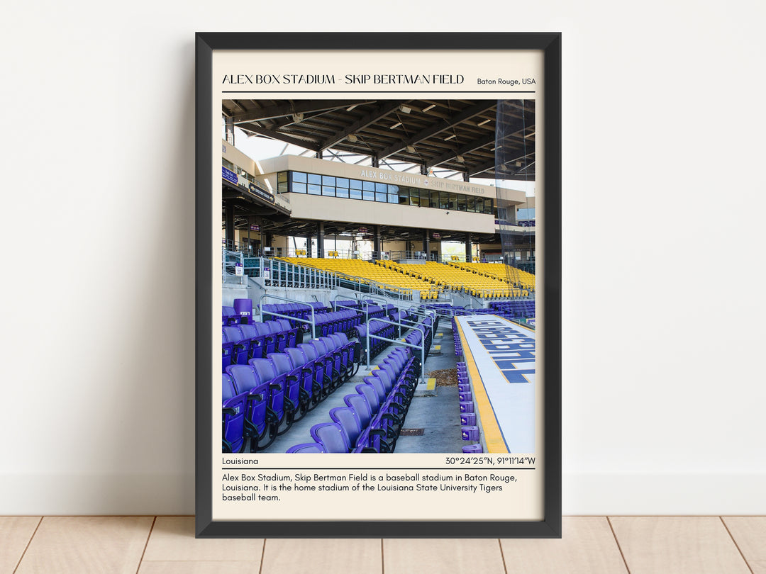 Alex Box Stadium - Skip Bertman Field Baseball Minimal Wall Art