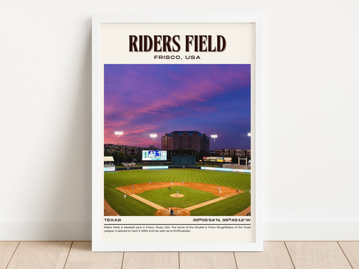 Riders Field Stadium Baseball Retro Wall Art