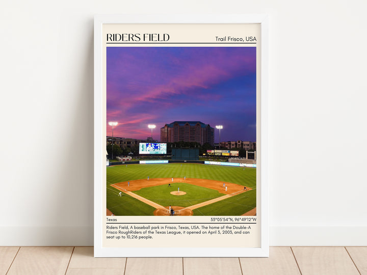 Riders Field Stadium Baseball Minimal Wall Art