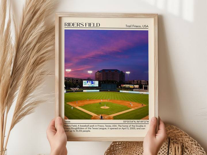 Riders Field Stadium Baseball Minimal Wall Art