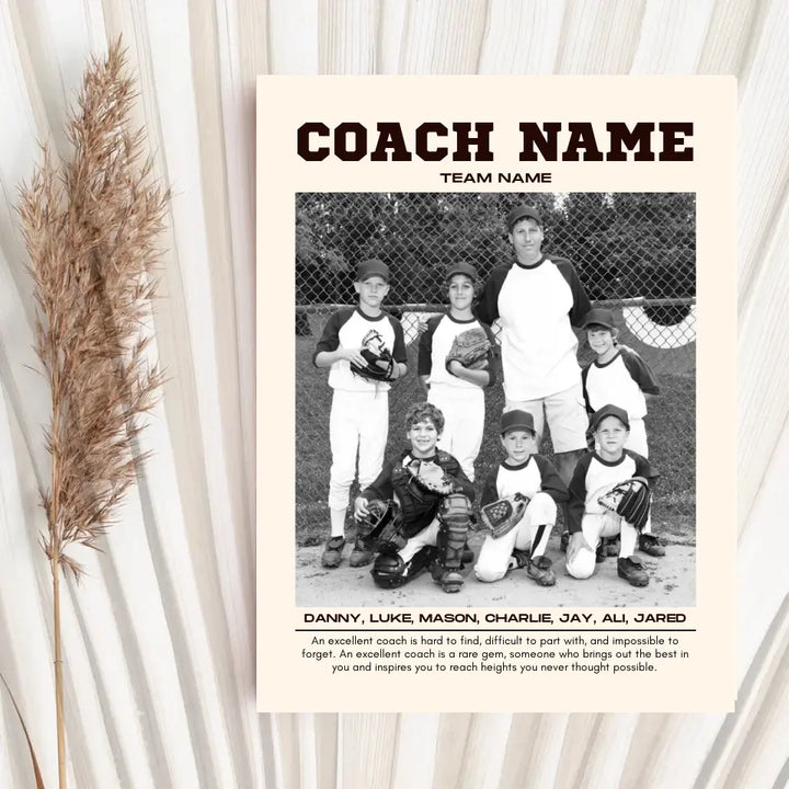 Personalized Sports Poster For Team, Player and Coach