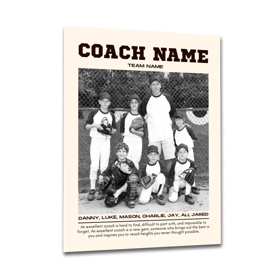 Personalized Sports Poster For Team, Player and Coach