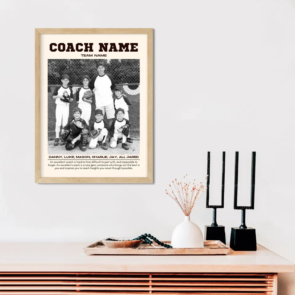 Personalized Sports Poster For Team, Player and Coach