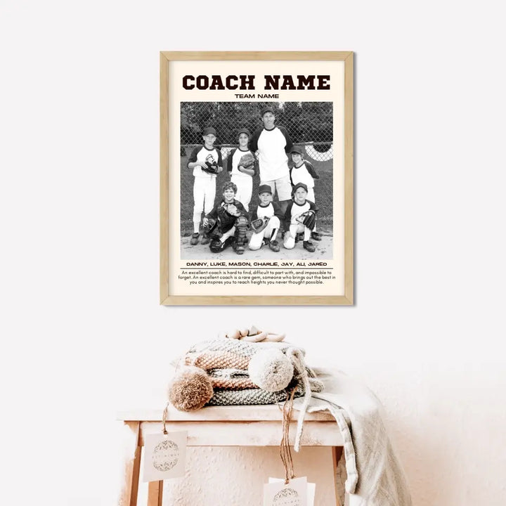 Personalized Sports Poster For Team, Player and Coach