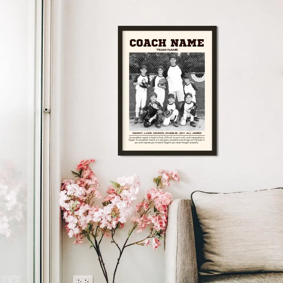 Personalized Sports Poster For Team, Player and Coach