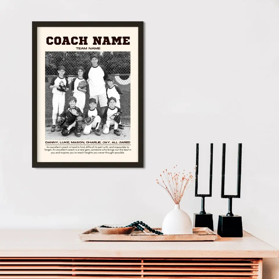 Personalized Sports Poster For Team, Player and Coach