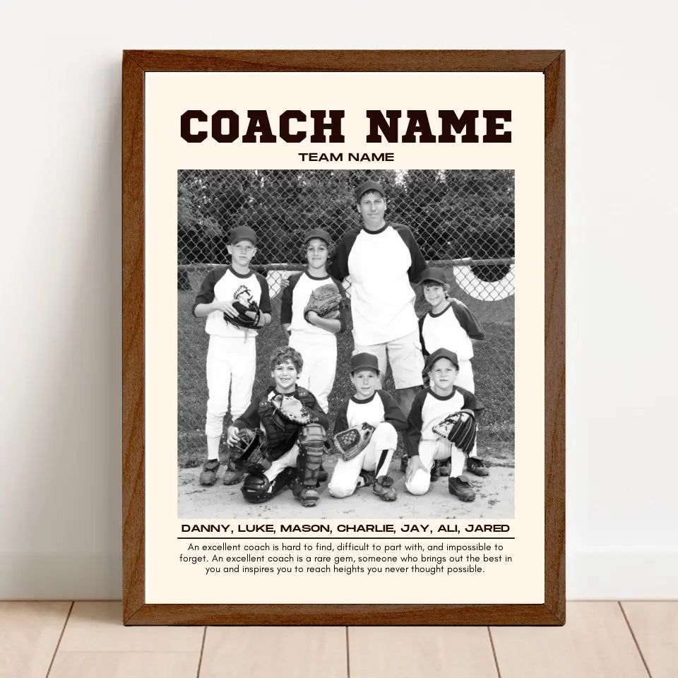 Personalized Sports Poster For Team, Player and Coach