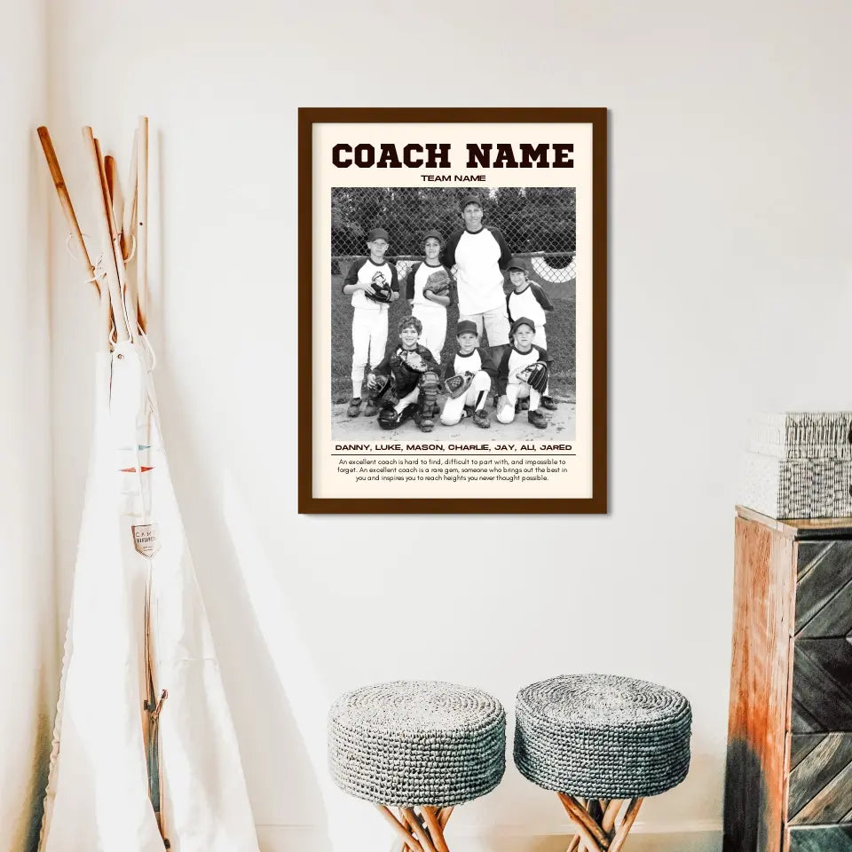 Personalized Sports Poster For Team, Player and Coach