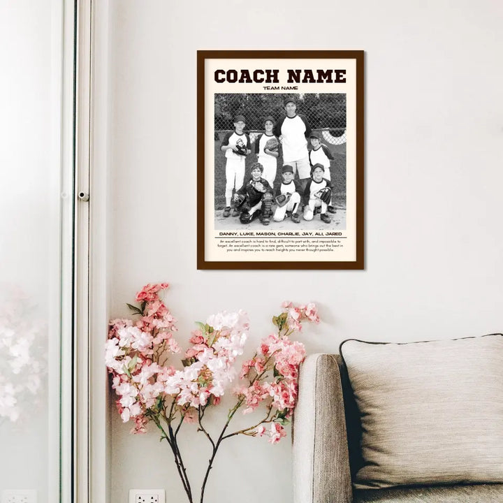 Personalized Sports Poster For Team, Player and Coach