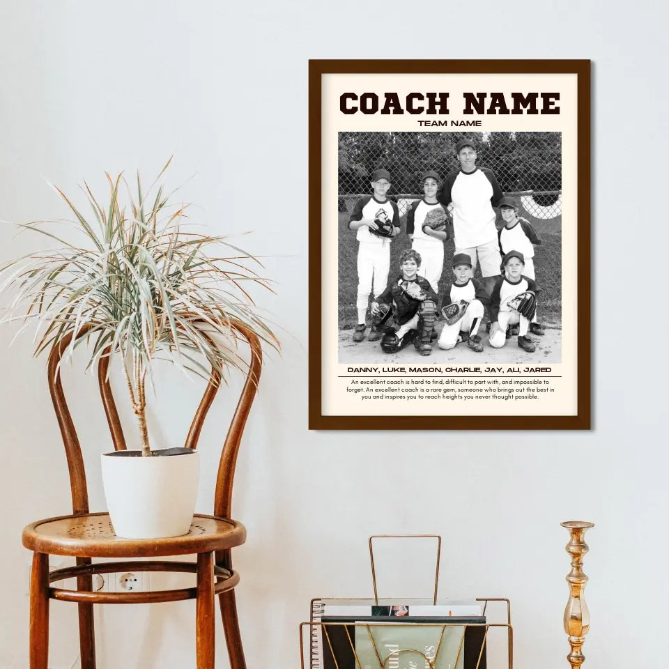 Personalized Sports Poster For Team, Player and Coach