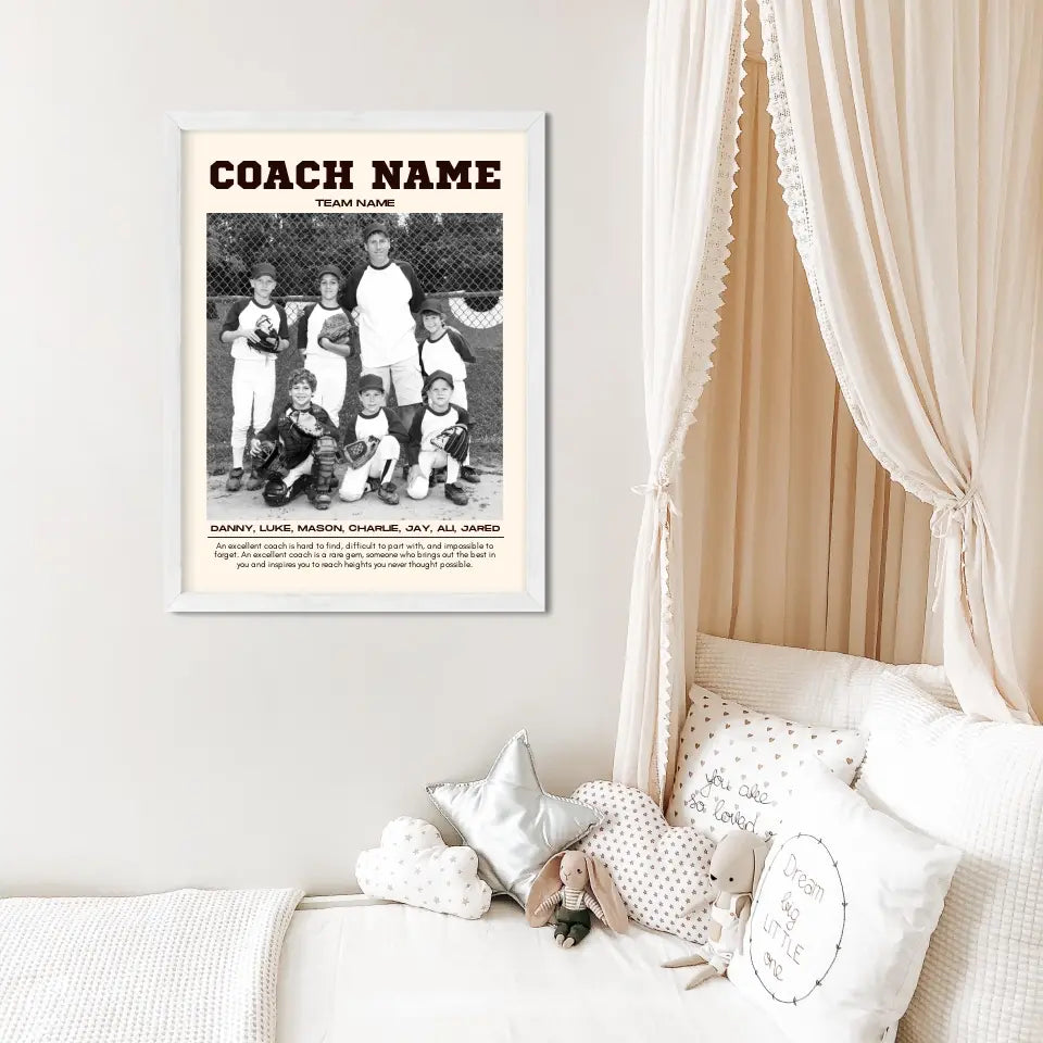 Personalized Sports Poster For Team, Player and Coach