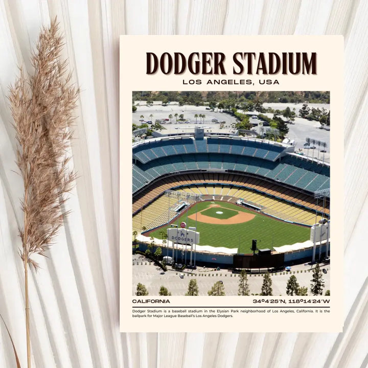 LA Dodger Stadium Poster Wall Art