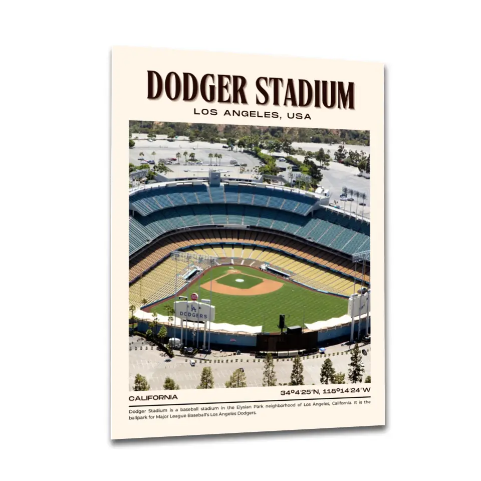 LA Dodger Stadium Poster Wall Art