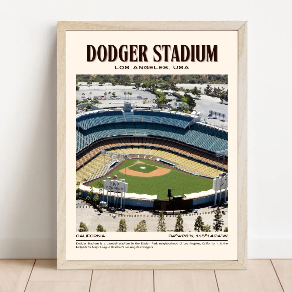 LA Dodger Stadium Poster Wall Art