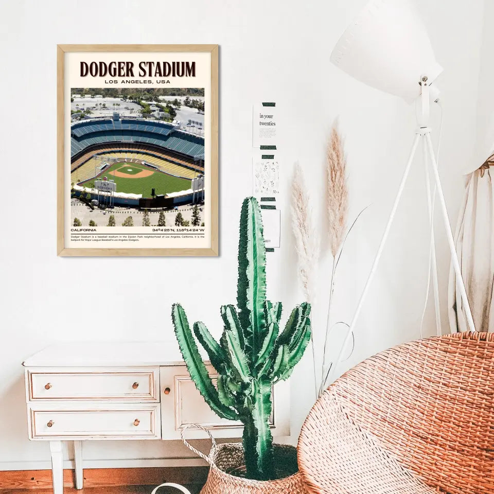 LA Dodger Stadium Poster Wall Art