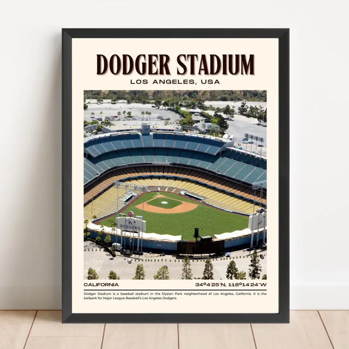 LA Dodger Stadium Poster Wall Art