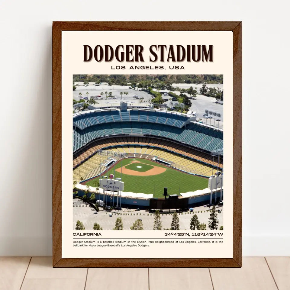 LA Dodger Stadium Poster Wall Art