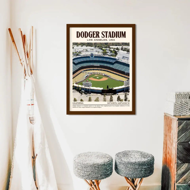 LA Dodger Stadium Poster Wall Art