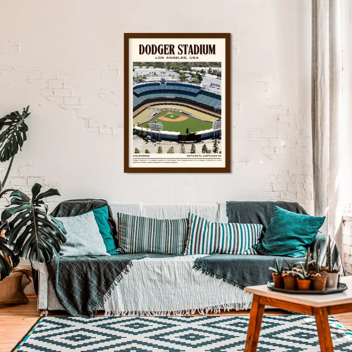 LA Dodger Stadium Poster Wall Art