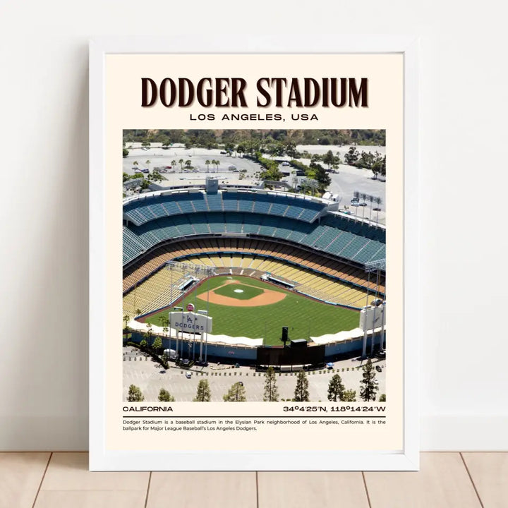 LA Dodger Stadium Poster Wall Art