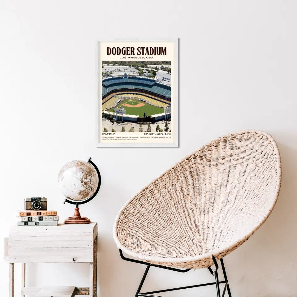 LA Dodger Stadium Poster Wall Art