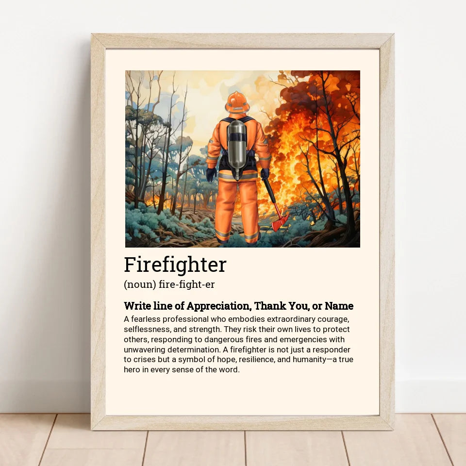 Firefighter Appreciation Poster - 40% of proceeds will be DONATED for LA fire.