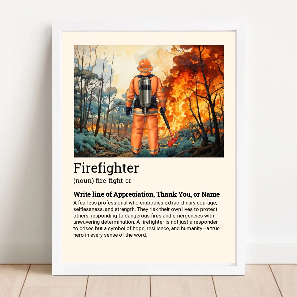 Firefighter Appreciation Poster - 40% of proceeds will be DONATED for LA fire.