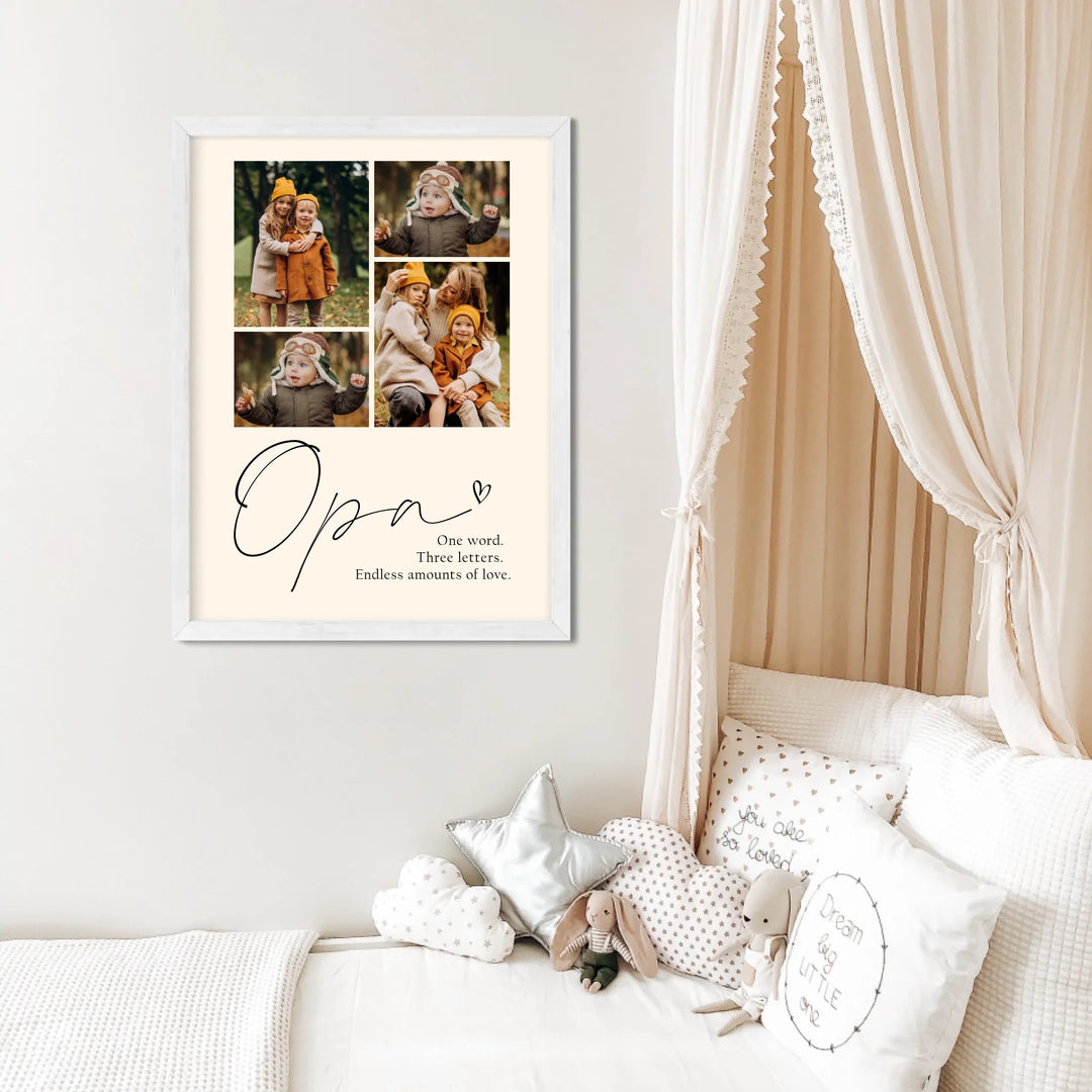 Personalized Birth Poster Set Including Footprint, Name Poster Gift for Birth, Birthday, Christening, Grandparents, Baby Shower, and Godparents - TW249 AS