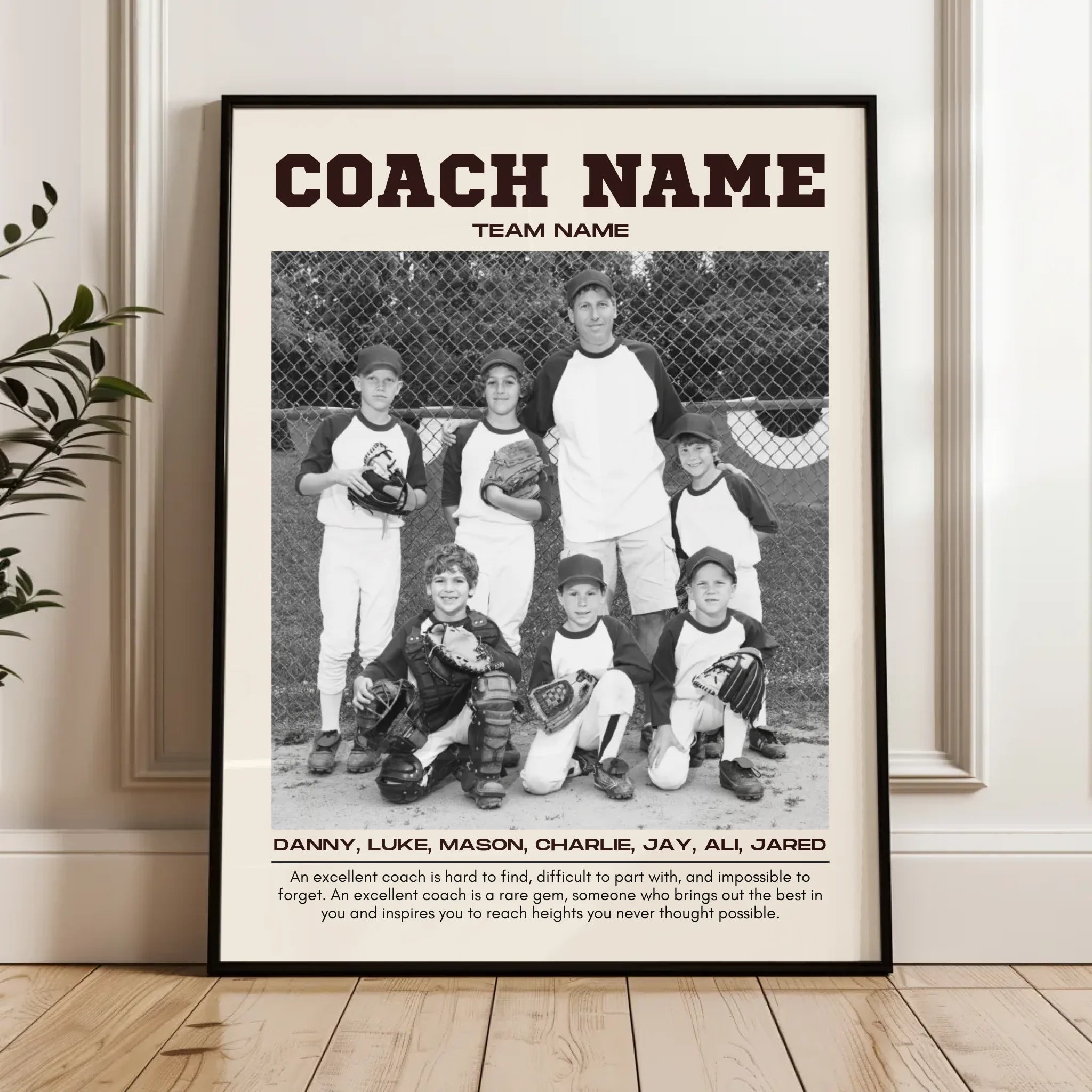 Personalized Sports Poster For Team, Player and Coach – JOYIE