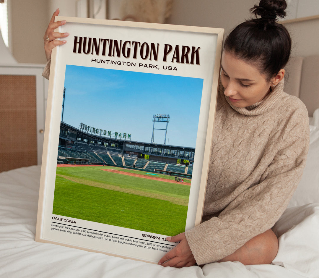 Huntington Park Stadium Baseball Retro Wall Art