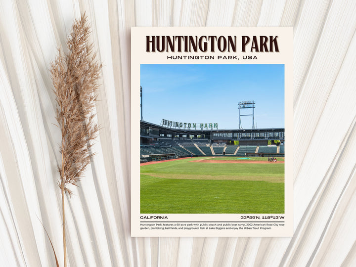 Huntington Park Stadium Baseball Retro Wall Art