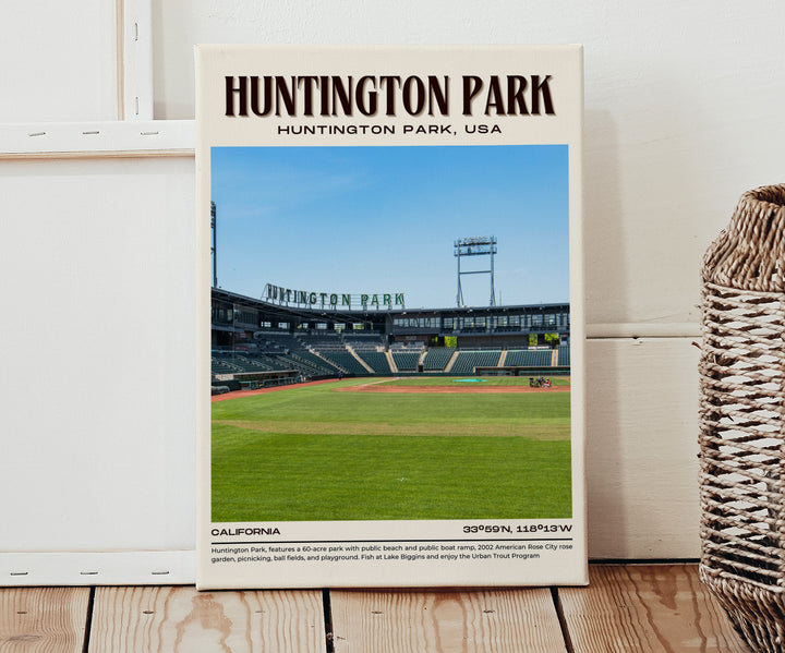 Huntington Park Stadium Baseball Retro Wall Art