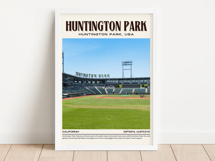 Huntington Park Stadium Baseball Retro Wall Art