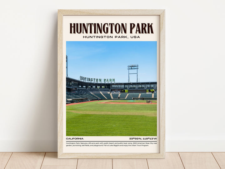 Huntington Park Stadium Baseball Retro Wall Art