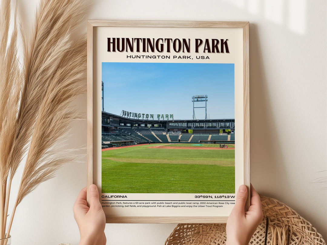 Huntington Park Stadium Baseball Retro Wall Art