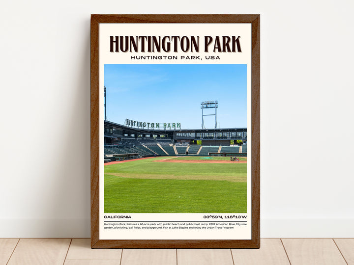 Huntington Park Stadium Baseball Retro Wall Art