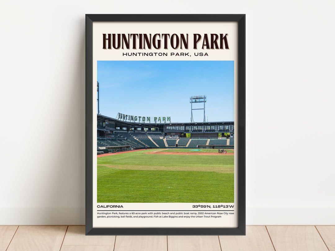 Huntington Park Stadium Baseball Retro Wall Art