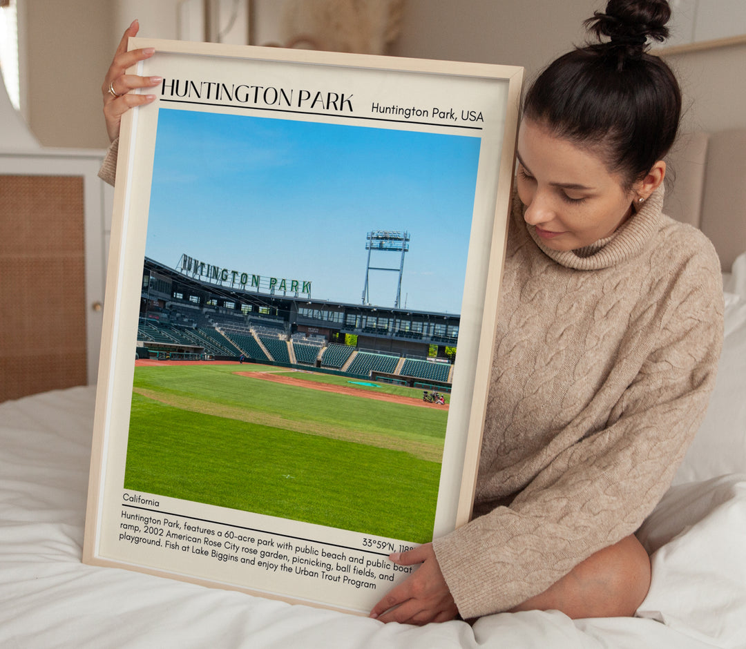 Huntington Park Stadium Baseball Minimal Wall Art