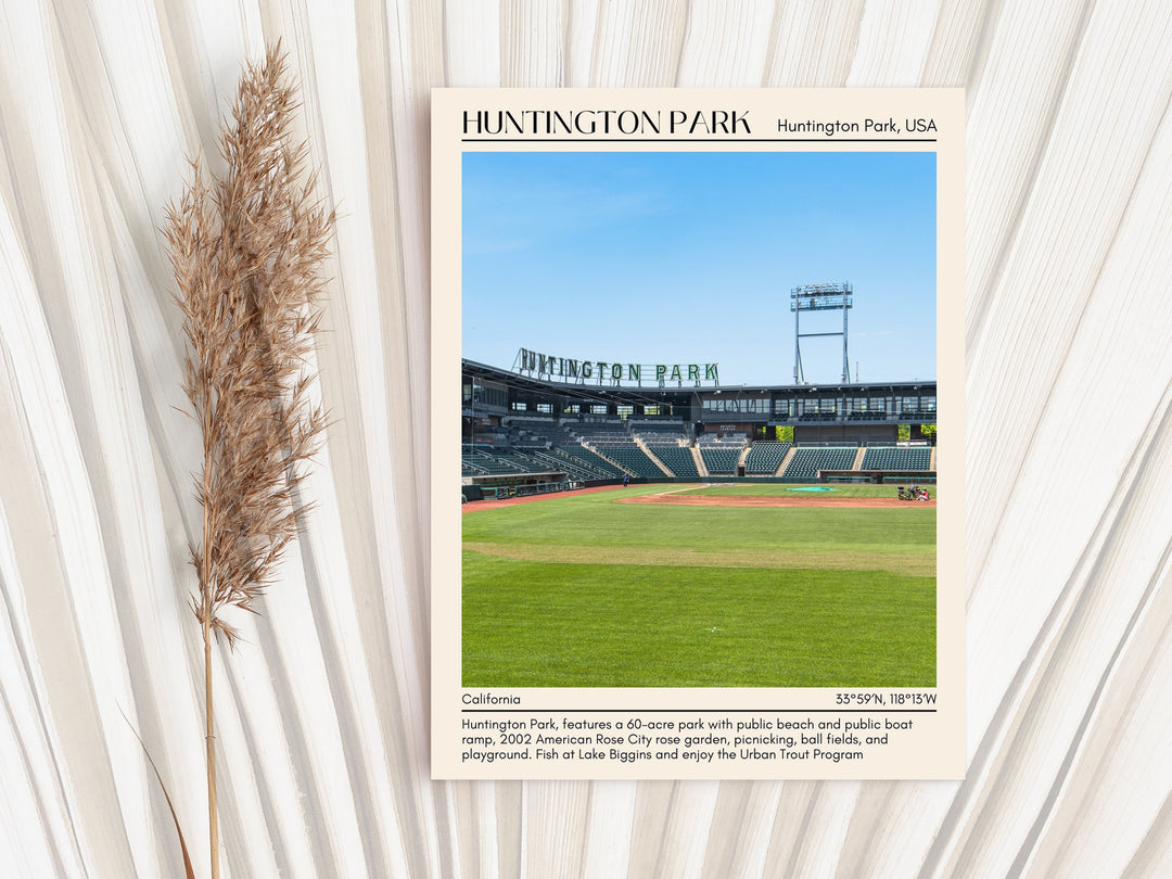 Huntington Park Stadium Baseball Minimal Wall Art